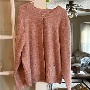 J. Crew Factory Pink Cardigan Sweater
